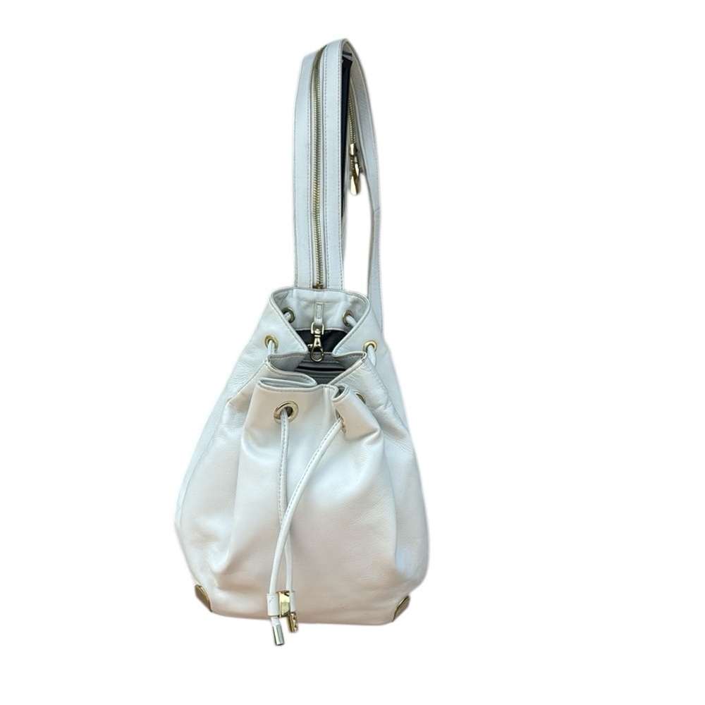 Vince Camuto White Bucket Backpack